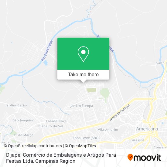 Dijapel Comércio de Embalagens e Artigos Para Festas Ltda map