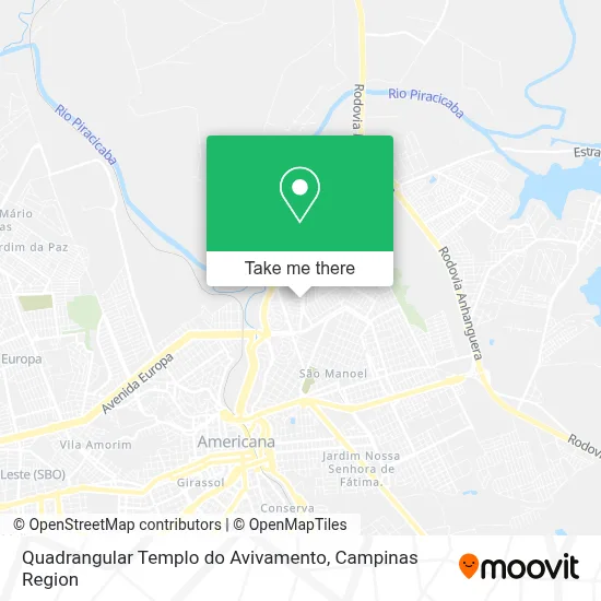 Quadrangular Templo do Avivamento map