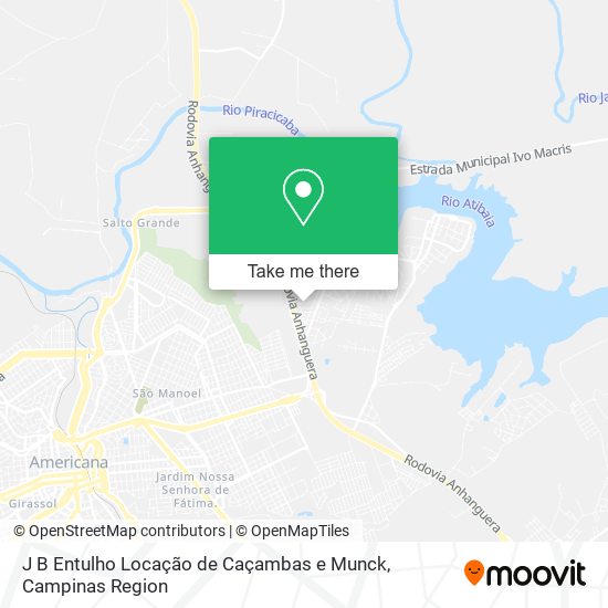 J B Entulho Locação de Caçambas e Munck map