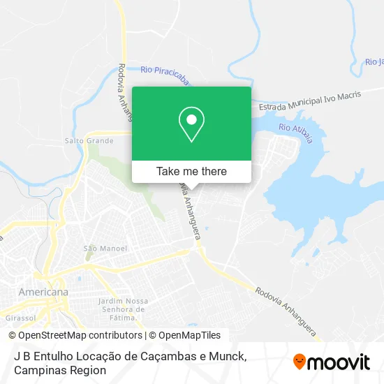 J B Entulho Locação de Caçambas e Munck map