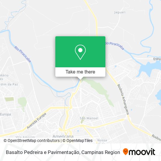 Basalto Pedreira e Pavimentação map