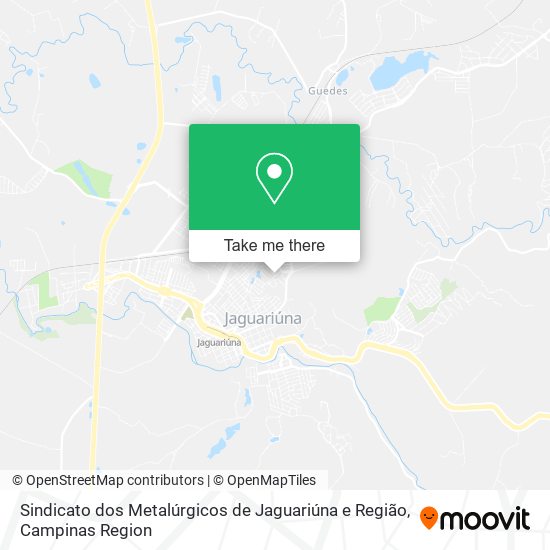 Mapa Sindicato dos Metalúrgicos de Jaguariúna e Região