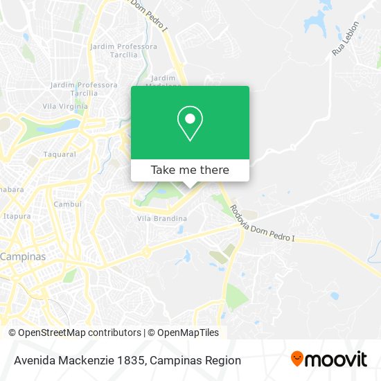 Avenida Mackenzie 1835 map