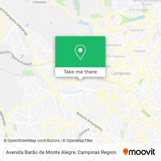 Mapa Avenida Barão de Monte Alegre