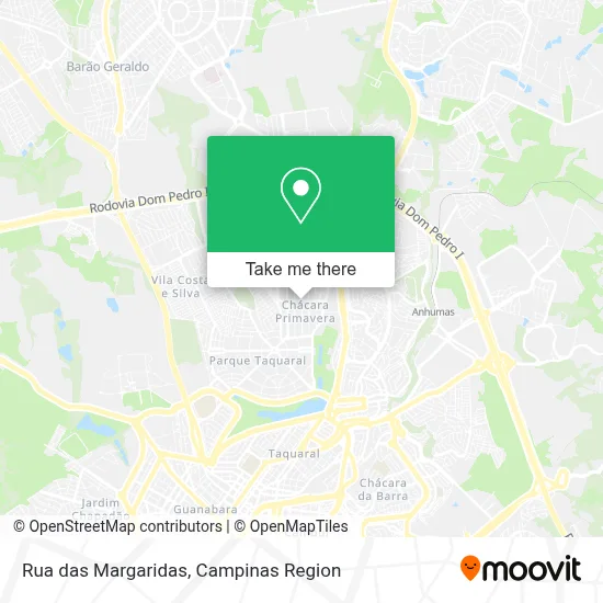 Rua das Margaridas map