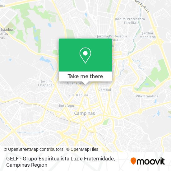 Mapa GELF - Grupo Espiritualista Luz e Fraternidade