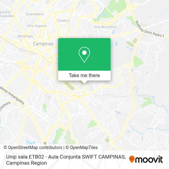 Unip sala ETB02 - Aula Conjunta  SWIFT CAMPINAS map