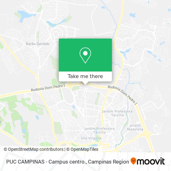 PUC CAMPINAS - Campus centro. map