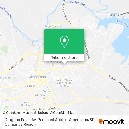 Drogaria Raia  - Av. Paschoal Ardito - Americana / SP map