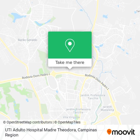 UTI Adulto Hospital Madre Theodora map