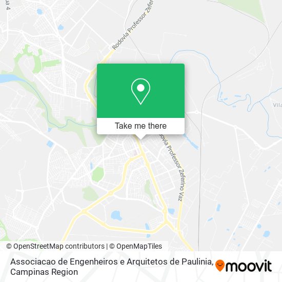 Mapa Associacao de Engenheiros e Arquitetos de Paulinia