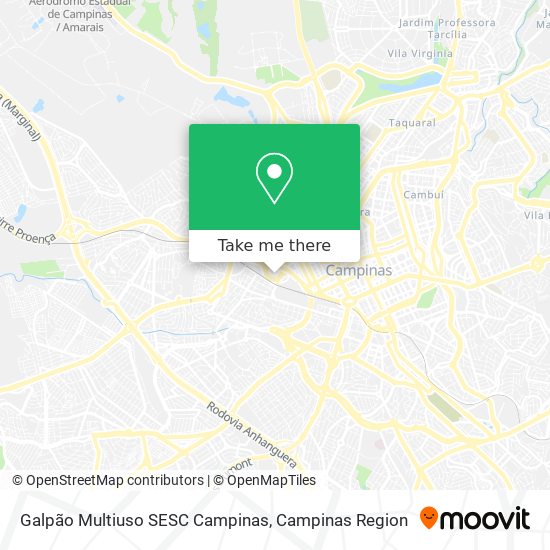 Galpão Multiuso SESC Campinas map