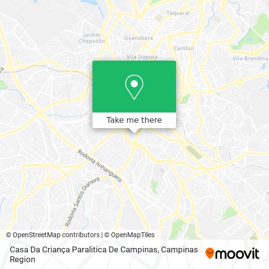 Casa Da Criança Paralitica De Campinas map