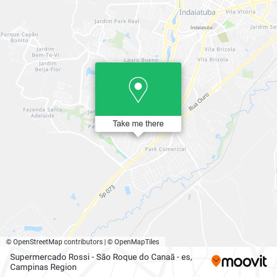 Mapa Supermercado Rossi - São Roque do Canaã - es