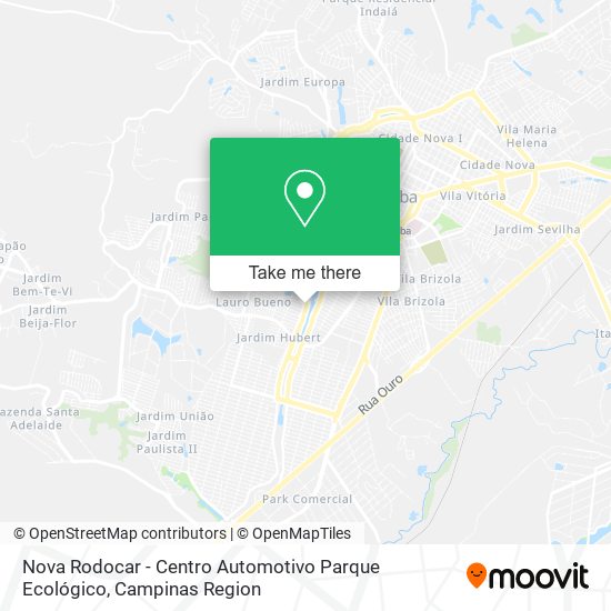 Mapa Nova Rodocar - Centro Automotivo Parque Ecológico