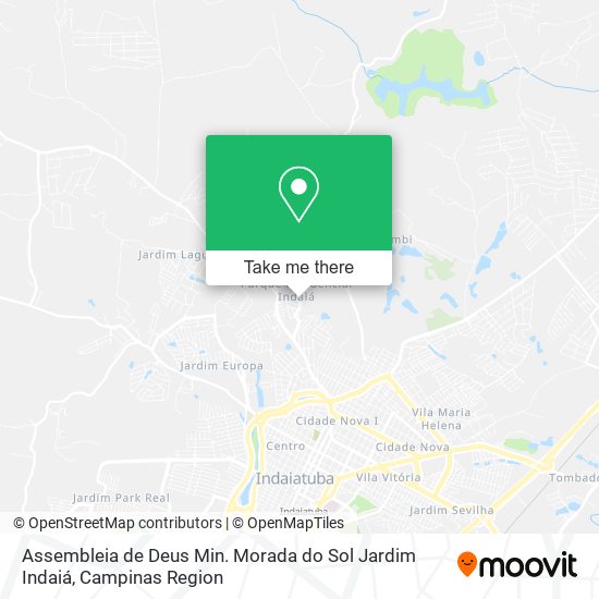 Assembleia de Deus Min. Morada do Sol Jardim Indaiá map