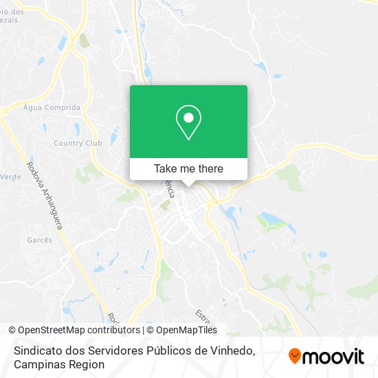 Mapa Sindicato dos Servidores Públicos de Vinhedo