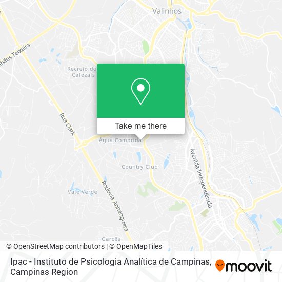 Ipac - Instituto de Psicologia Analítica de Campinas map