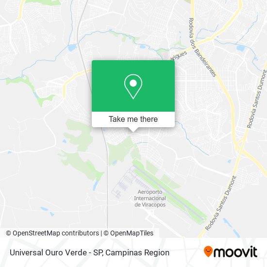 Universal Ouro Verde - SP map