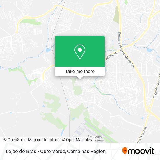 Lojão do Brás - Ouro Verde map