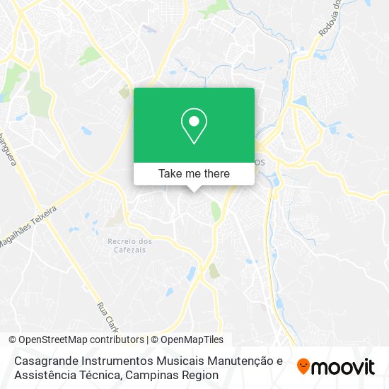 Mapa Casagrande Instrumentos Musicais Manutenção e Assistência Técnica