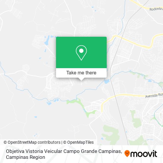 Mapa Objetiva Vistoria Veicular Campo Grande Campinas