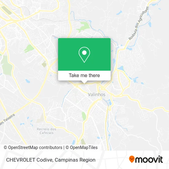 CHEVROLET Codive map
