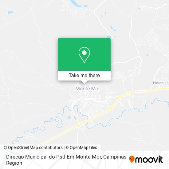 Direcao Municipal do Psd Em Monte Mor map