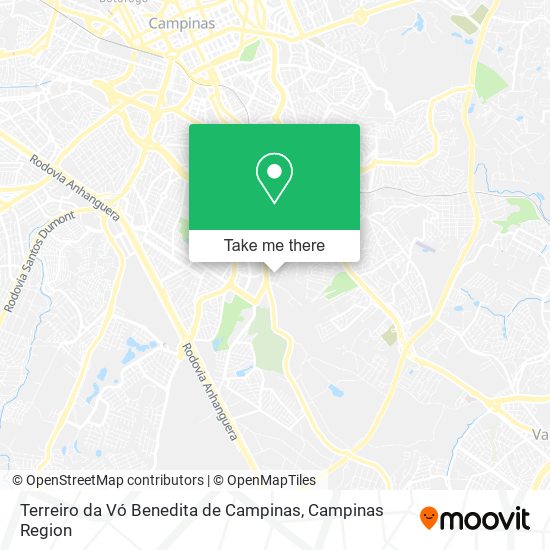 Terreiro da Vó Benedita de Campinas map