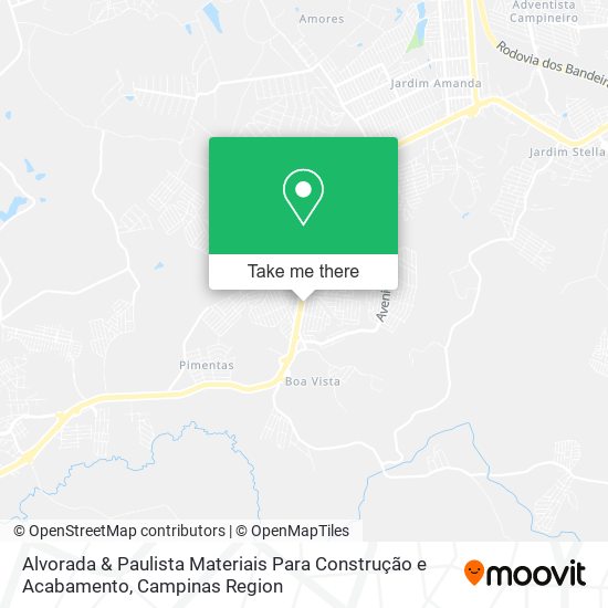 Mapa Alvorada & Paulista Materiais Para Construção e Acabamento