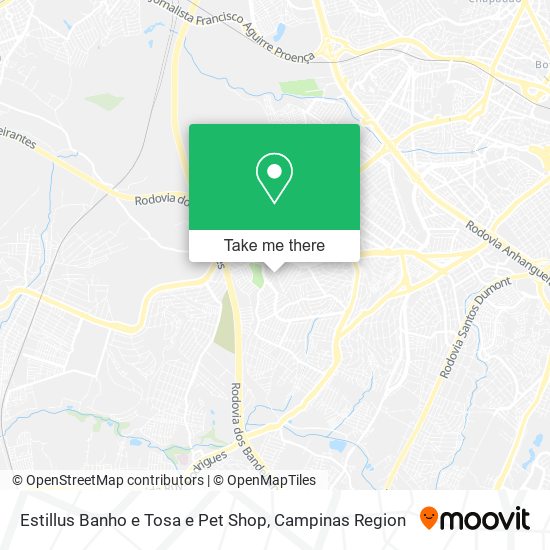 Mapa Estillus Banho e Tosa e Pet Shop