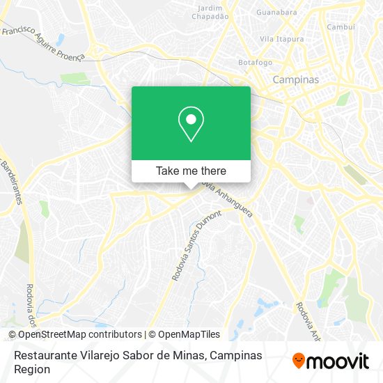 Mapa Restaurante Vilarejo Sabor de Minas