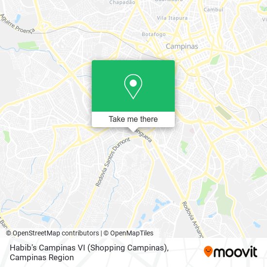 Mapa Habib's Campinas VI (Shopping Campinas)