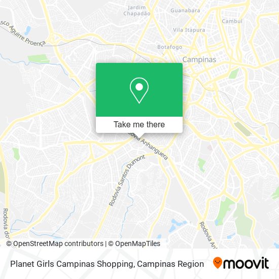 Planet Girls Campinas Shopping map