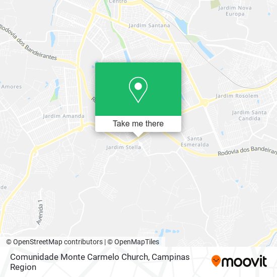 Mapa Comunidade Monte Carmelo Church