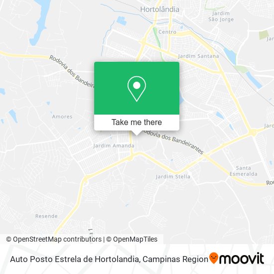 Auto Posto Estrela de Hortolandia map