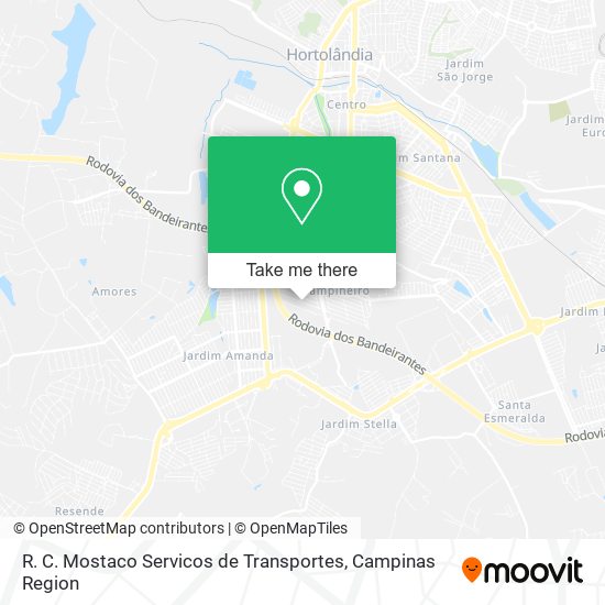 R. C. Mostaco Servicos de Transportes map