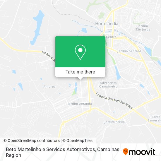 Mapa Beto Martelinho e Servicos Automotivos