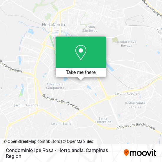Mapa Condominio Ipe Rosa - Hortolandia