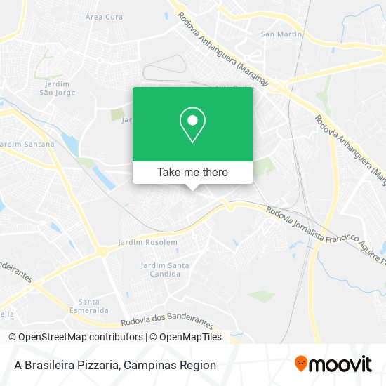 Mapa A Brasileira Pizzaria