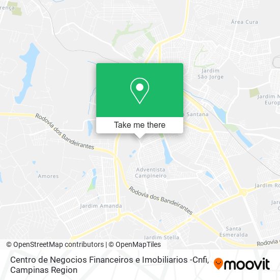 Mapa Centro de Negocios Financeiros e Imobiliarios -Cnfi