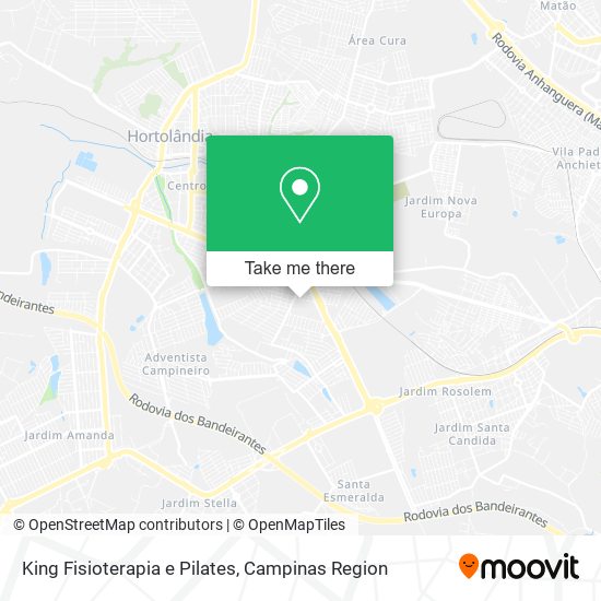 Mapa King Fisioterapia e Pilates