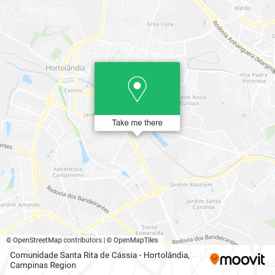 Comunidade Santa Rita de Cássia - Hortolândia map