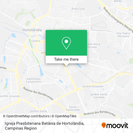 Igreja Presbiteriana Betânia de Hortolândia map