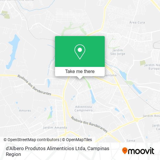 d'Albero Produtos Alimentícios Ltda map