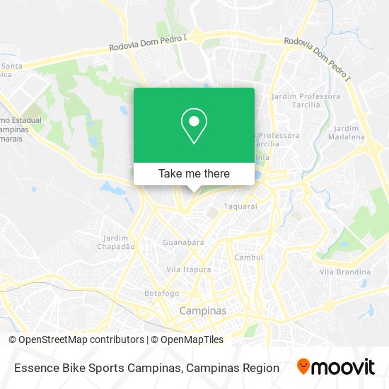 Mapa Essence Bike Sports Campinas