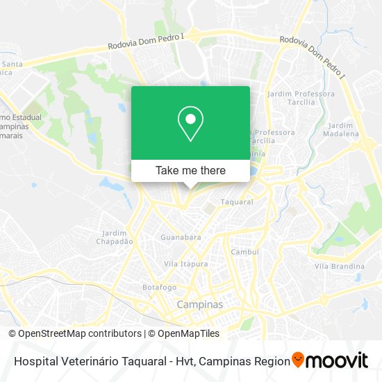 Hospital Veterinário Taquaral - Hvt map