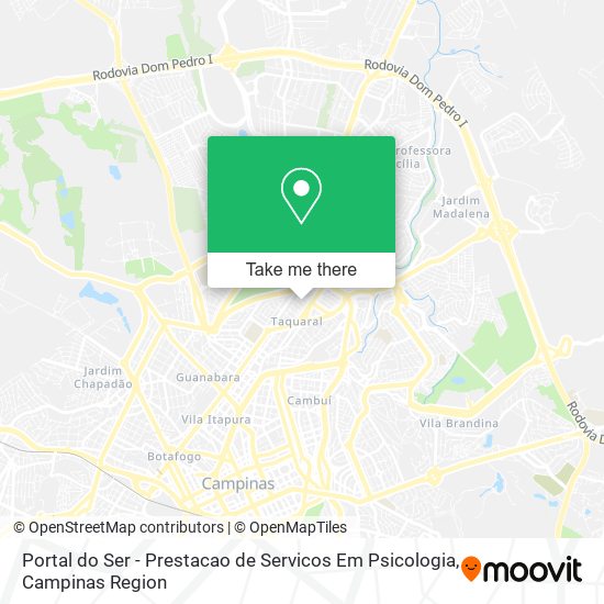 Mapa Portal do Ser - Prestacao de Servicos Em Psicologia