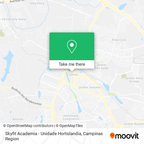 Mapa Skyfit Academia - Unidade Hortolandia