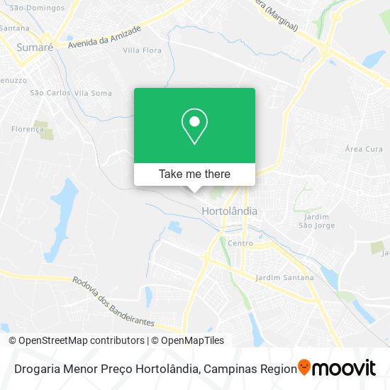 Drogaria Menor Preço Hortolândia map